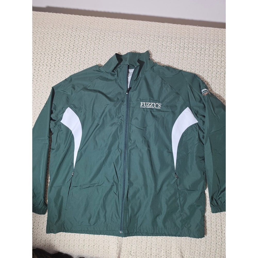 Holloway Windbreaker Mens 2XL Green Excellent Fuzzy's Vodka Ed Carpenter Racing